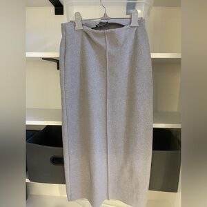 Zara Light Gray midi pencil skirt